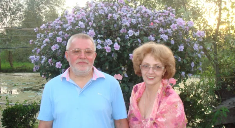 Галина Анатольевна с мужем на юбилее