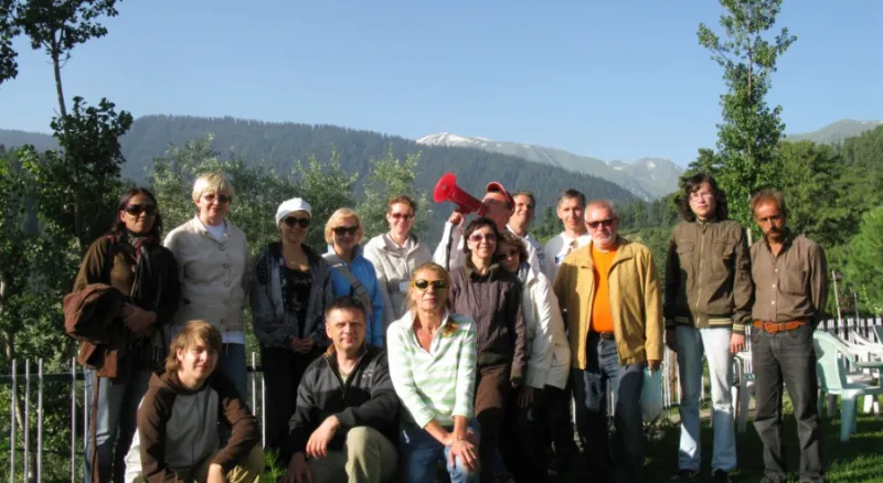 Экпедиция на пути к высокогорному подъёмнику