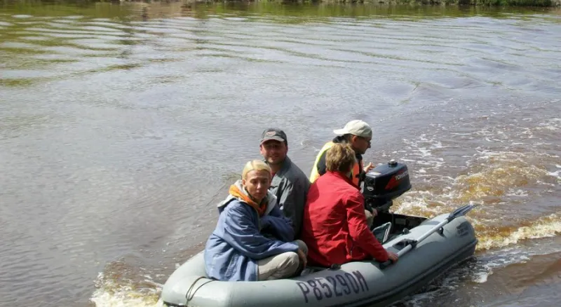 Переправа на моторке