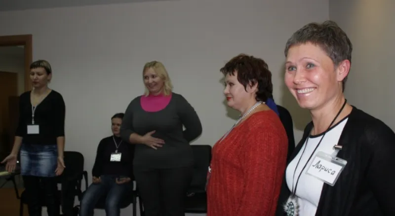 На тренинге