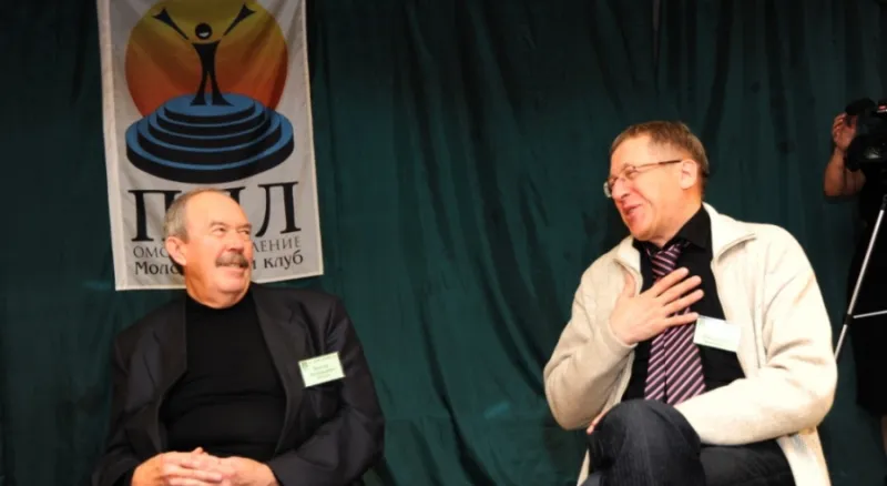 12 Омский Декадник, ДВОЙНОЙ ПОРТРЕТ, проф. А.Ф. Бондаренко (Киев) и В.А. Кубасов (Новокузнецк) (3)