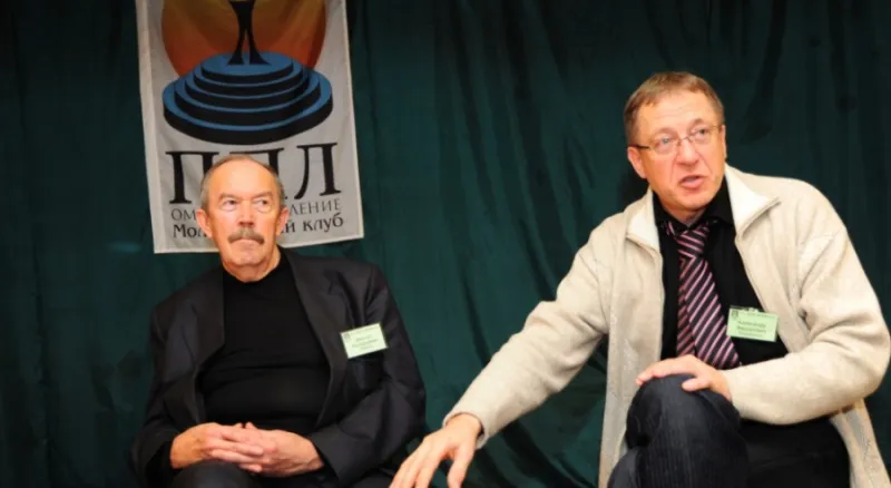 12 Омский Декадник, ДВОЙНОЙ ПОРТРЕТ, проф. А.Ф. Бондаренко (Киев) и В.А. Кубасов (Новокузнецк) (2)